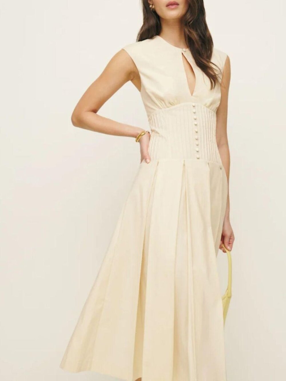 Reformation Renaie Dress in Sugar